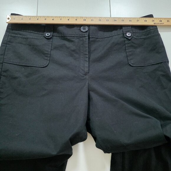 Ann Taylor Pants Womens 18 Black Mid Rise Signature Fit Stretch Office Classic - Picture 4 of 16